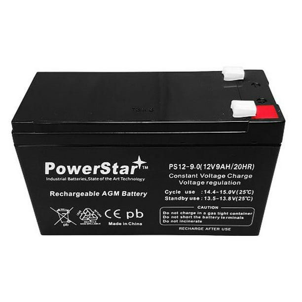 F2 Terminals Power-Sonic PS-1290 12 Volt 9 Amp Hour Rechargeable SLA Battery